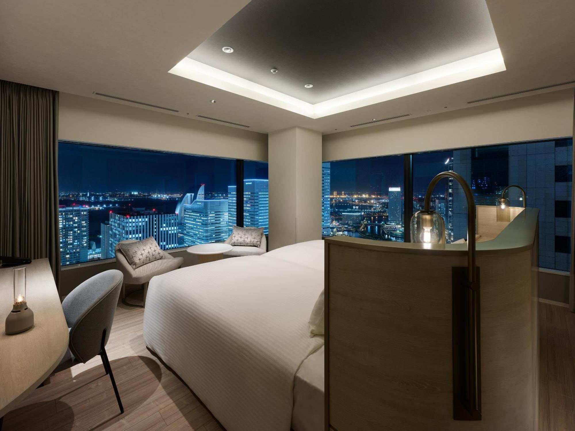 Mitsui Garden Hotel Yokohama Minatomirai Premier Zewnętrze zdjęcie A bedroom at the hotel